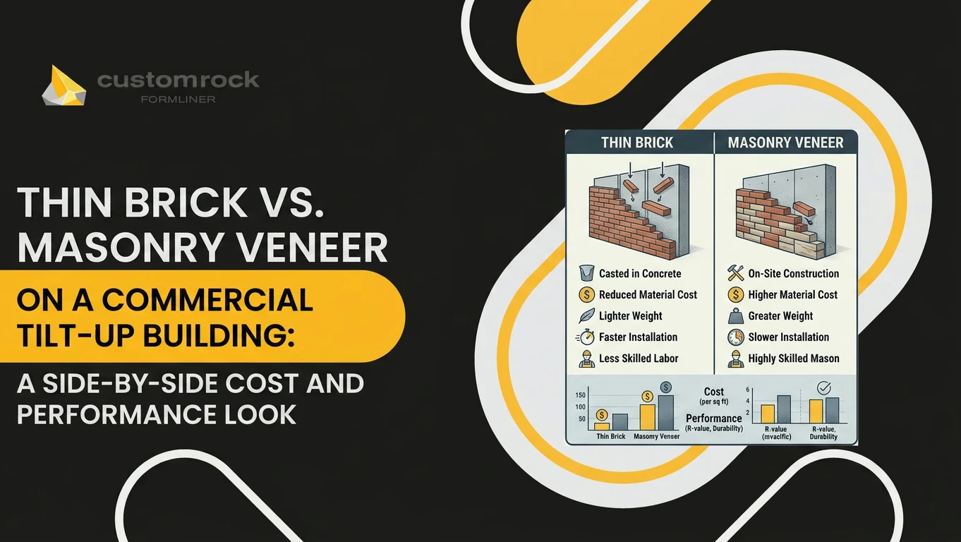 Thin Brick vs. Masonry Veneer on a Commercial Tilt-Up Building